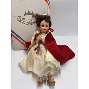 1950s Vintage Sayco's Miss America High Heeled Doll Shoes Earrings Sash Crown